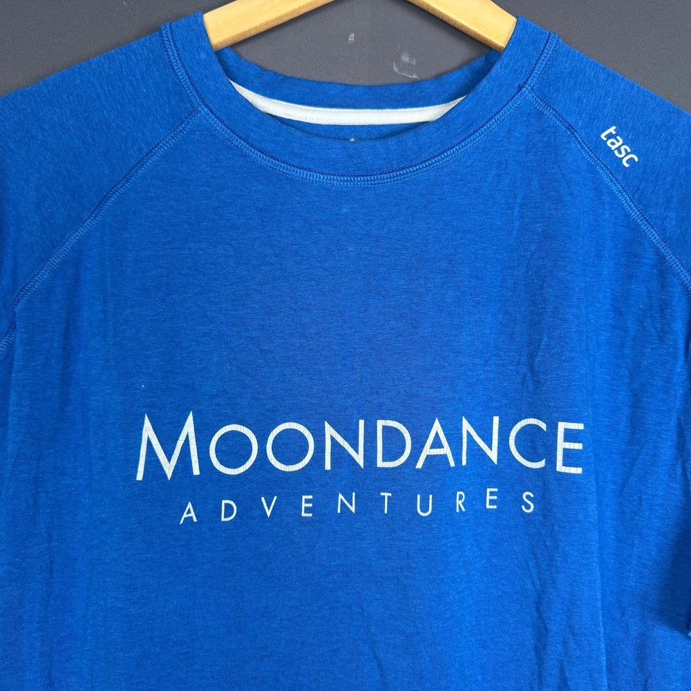 Tasc Performance Moondance Adventures Blue Bamboo Cotton T-Shirt Mens Large